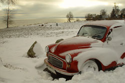 preparar coche clásico invierno