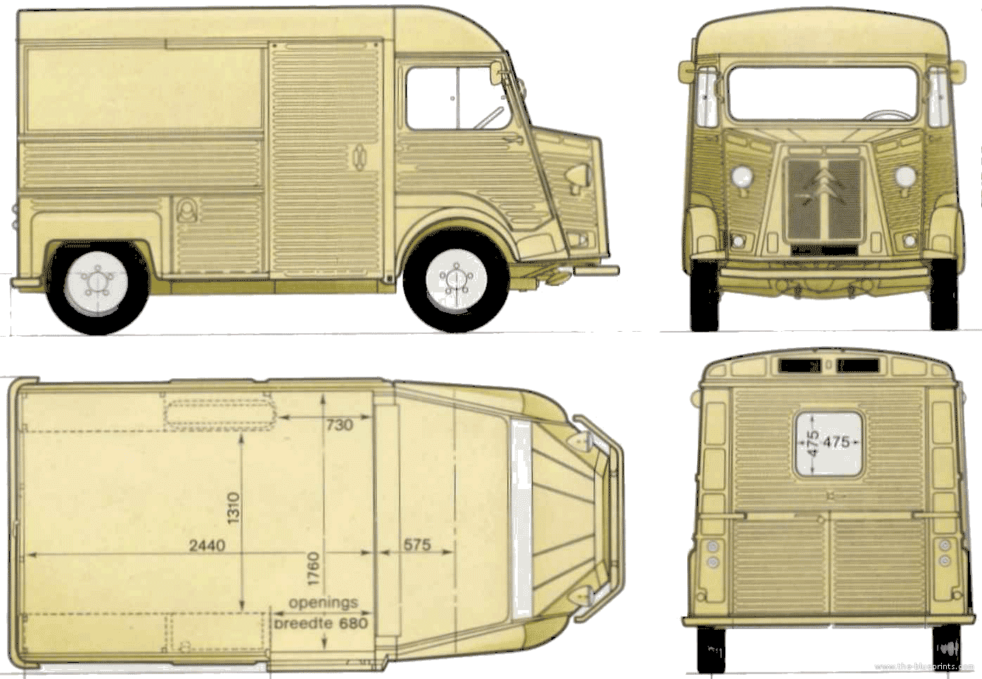 Dimensiones Historia: Citroën H