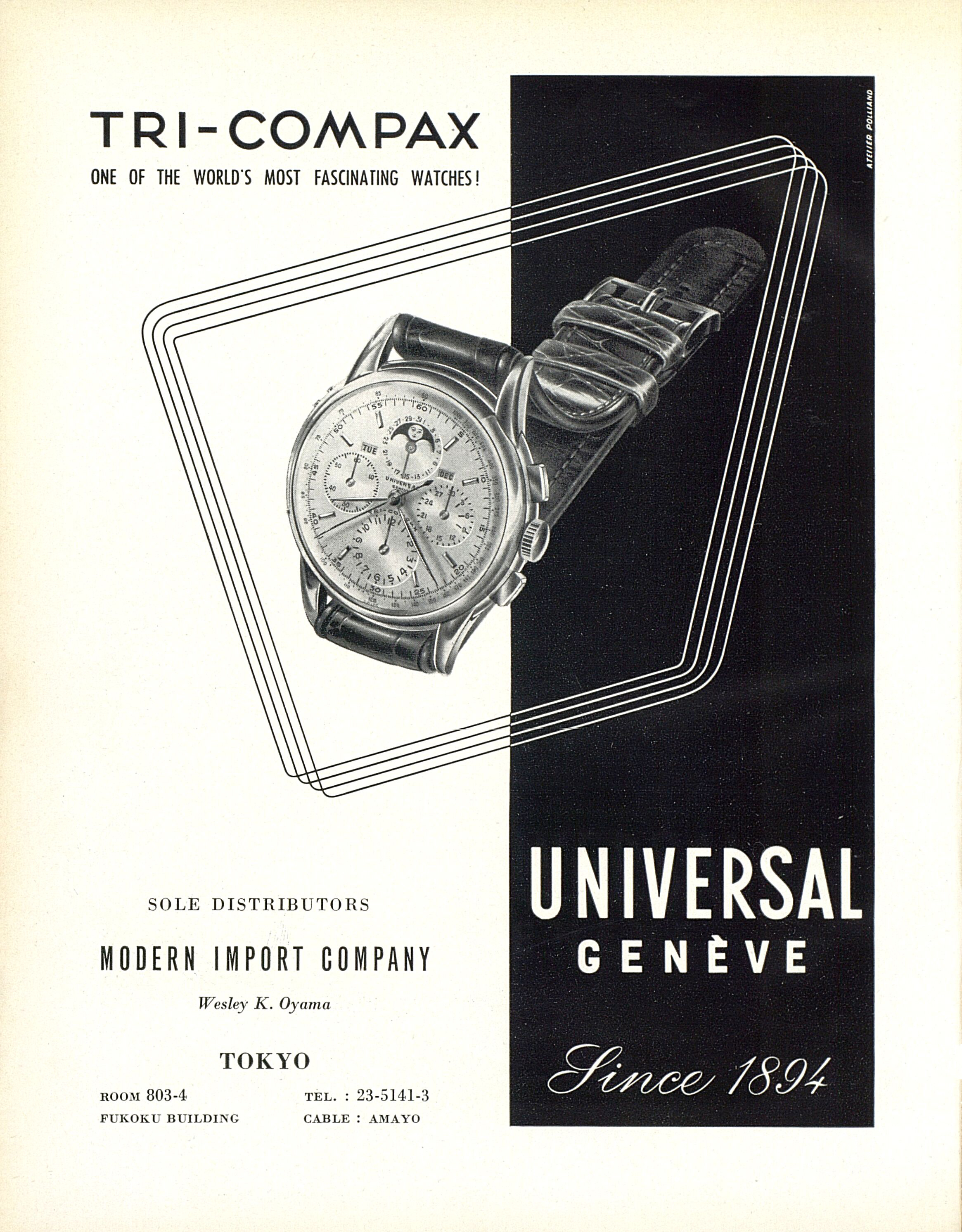 02_Vintage_ad_for_the_Universal_Geneve_Tri-Compax_published_in_Europa_Star_in_1952 Breitling adquiere Universal Genève